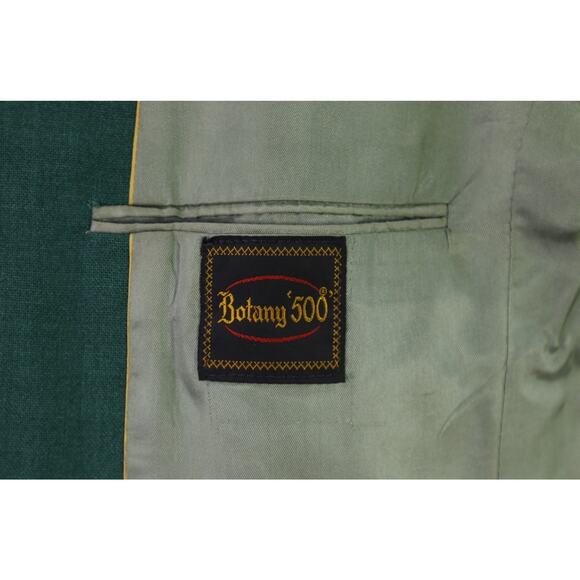 Vintage 70s 80s Masters Augusta Green Gold Button Blazer Jacket Botany 38R - Picture 7 of 7